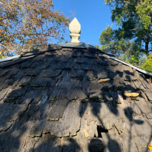 Encore-Sustainable-Architects-Poplar-Hill-Mansion-Wash-house-roof-damage-finial