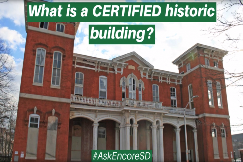 What is a certified historic building?