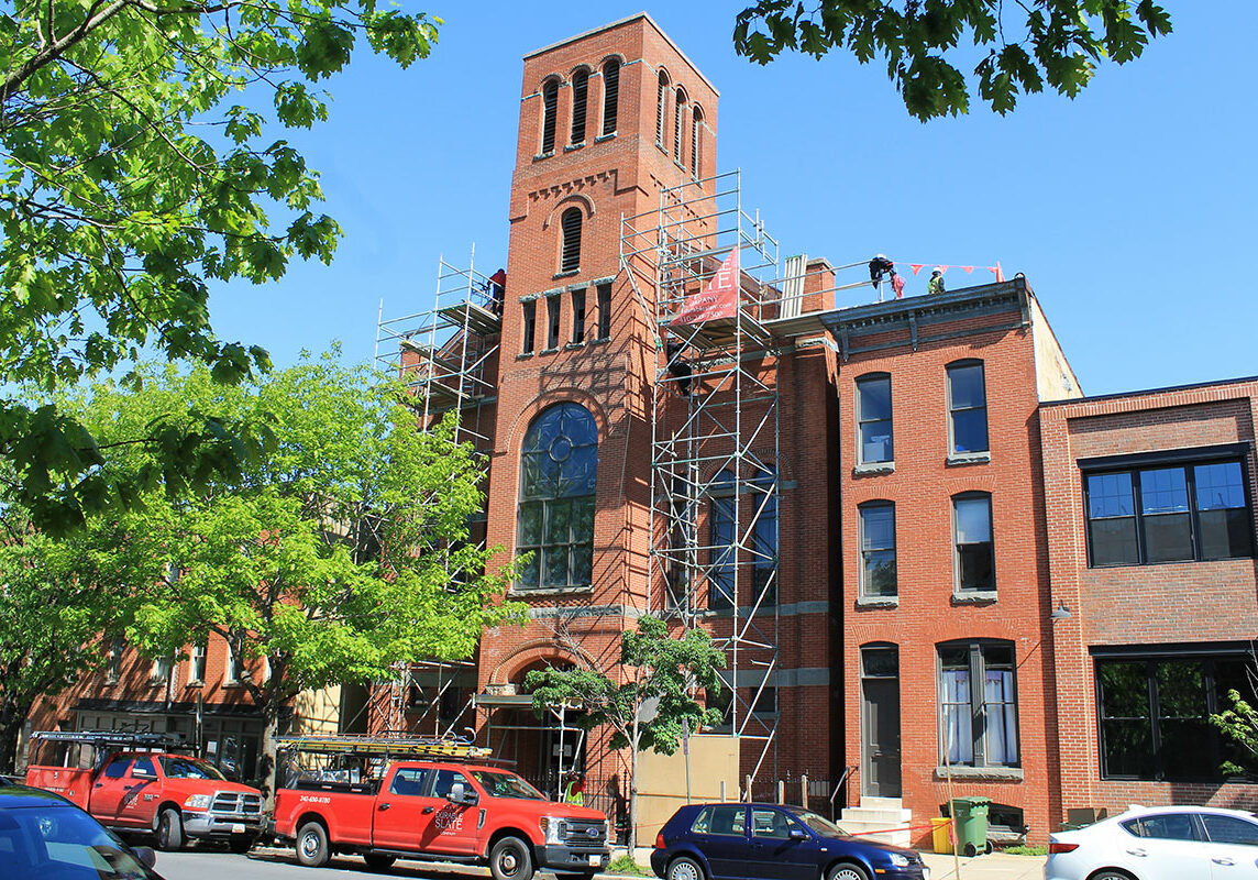 Encore-Sustainable-Architects-Ebenezer-Church-Scaffolding